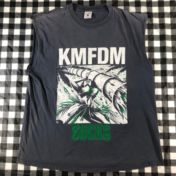 Delta Other - KFMDM Sucks Rock Electro Band Distressed Vintage T